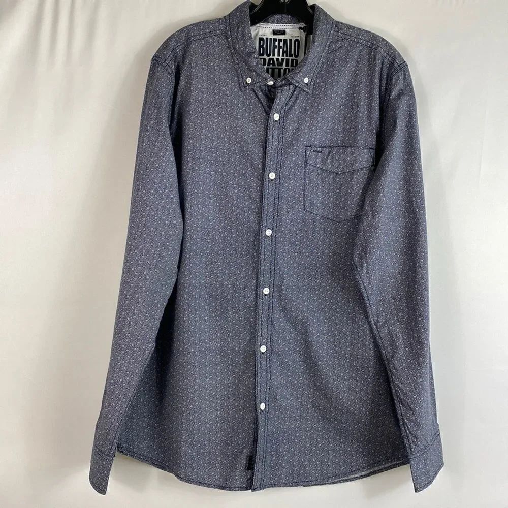 ❤️Last Chance Buffalo David Bitton Sambers floral button down shirt size L